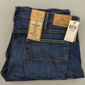 Polo Ralph Lauren Jeans Mens 42x38 Parkside Active Taper Performance Whiskers
